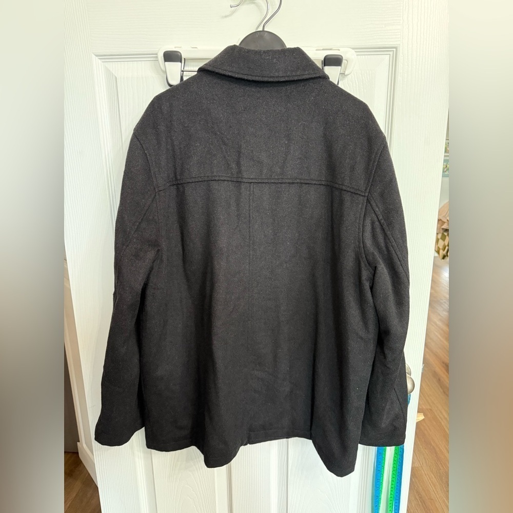 PERRY ELLIS Portfolio Wool JACKET Full Zip Coat Mens Size Large Charcoal Gray - Picture 4 of 6